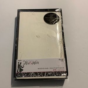 Studio His & Hers Wedding Invitations Cream in Color 25 Count New